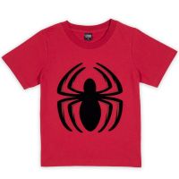 Marvel Boy Spider-Man Flock Print T-shirt - เสื้อเด็กโต Size 3-13 ปี พิมพ์กำมะหยี่ลายสไปเดอร์แมน XQFH