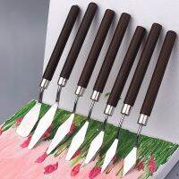 พลั่วสแตนเลส Spatula ภาพวาดสีน้ำมัน1/2ชิ้นอุปกรณ์อบขนมเครื่ื่องมือทำครัวขูดผสมครีมฟอนดั้น1/3/7ชิ้น