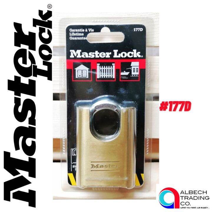 MASTER LOCK 177D 51mm Heavy Duty Brass Rectangular Body 4DIGITS
