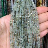 พีไนท์ Prehnite ทรงลูกบาศก์ 3x3 mm เส้นยาว