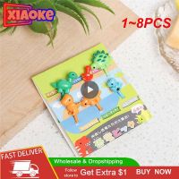 1 8PCS Children Pleasure Cartoon Lunch Note Multifunction Fork Food Selection Creative Bento Note