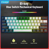 K620สำคัญแป้นพิมพ์แบบมีสายแกนสีเขียวแกนสีแดงแกนสำหรับเล่นเกม Esports ไฟแล็ปท็อปคีย์ Type-C61