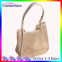 Straw Beach Tote Bags Large Capacity Hollow Mesh Women Vacation Shoulder Handbag