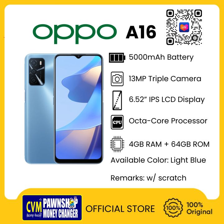 OPPO A16 / 4GB RAM / 64GB ROM / 4230MAH / LIGHT BLUE | Lazada PH