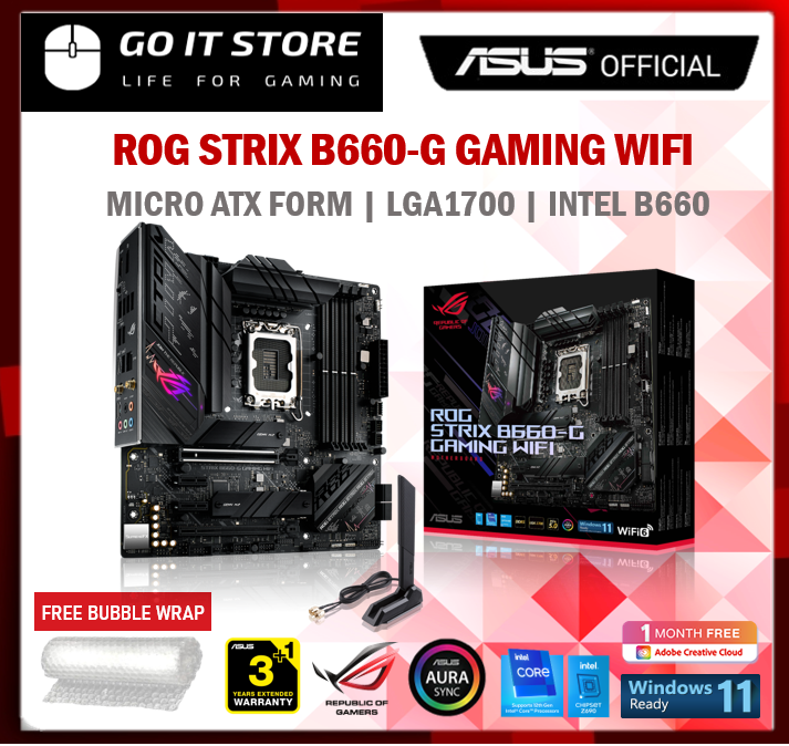 ASUS ROG STRIX B660-G GAMING WIFI DDR5 12th GEN LGA1700 mATX ...