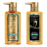 (แพ็คคู่) LOreal Paris Extraordinary Oil Shampoo and Conditioner Sleek ขนาด 440 มล. ลอรีอัลปารีสเอ็กซ์ตรอว์ดินารี่ออยล์