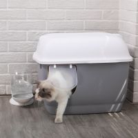 【YF】 Super Large space cat litter basin partition storage shovel fully enclosed toilet flip design easy shit ba
