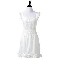 【CW】 Womens Outline Apron Adjustable Bib Maid Baking Cleaning