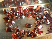 พลอยโกเมนแท้ 6X4 มิล รูปแปดเหลี่ยม Natural Garnet NATURAL GARNET GEMSTONE  FROM AFRICA OCTAGON 6X4MM(2 เม็ด)โกเมนแดง แท้100%