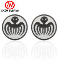 XKZM Jewelry French shirt cufflink for mens Brand Black Octopus 007 Cuff link Luxury Wedding Button silvery High Quality