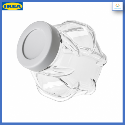 โถ โถแก้ว มีฝาปิดสีอะลูมิเนียม ความจุ 1.8 ลิตร FÖRVAR เฟอร์วอร์ IKEA