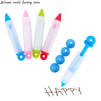 ℡ Silicone world Silicone Food Writing Pen Chocolate Decorating pen Tools Cake Cream Cookie Icing Piping Pastry Decorating mouth