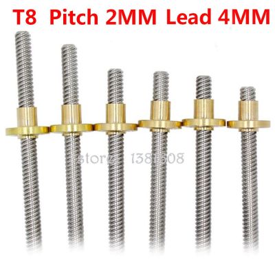 【HOT】♕✾♠ 1PC Lead Screw Pitch 2MM 4MM Length 100/200/300/400/500/600mm with for Printer