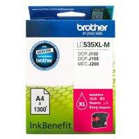 Brother LC-535XLM  สีชมพู Magenta ของแท้ศูนมึกอิงค์เจ็ท ของใหม่+คุณภาพ100%เครื่องปิ้นเตอร์อิงค์เจ็ท Brother รุ่น DCP-J100/105, MFC-J200จาก Brother