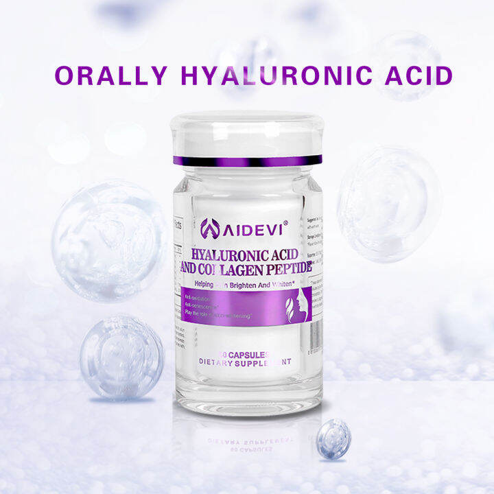 Aidevi Hyaluronic Acid Collagen Peptide 60 capsules Imported from the U