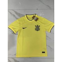 ❦ 23/24 New Men Jersey Sport Club Corinthians Paulista Second Away Home Football Jersey Tops Yellow Jersey Short Sleeve Soccer Jersey Shirt Size S-2XL Men Football Jersey Shirts