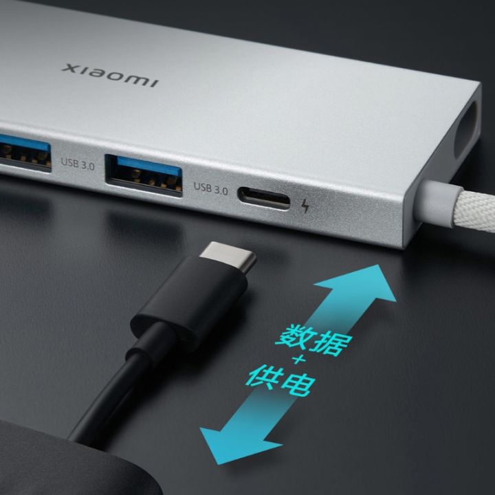 xiaomi-ชนิด-c-5-in-1ตัวขยายพอร์ตแท่นวางมือถือ-usb3-0-ชนิด-c-hdmi-มัลติฟังก์ชันรองรับการรับส่งข้อมูล4k-uhd