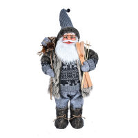 TAC 60CM Fabric Santa Claus Ornaments Cute Handmade Doll Christmas Party Home Decoration