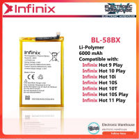 แบตเตอรี่ Infinix Hot 9 Play / Hot 10 Play / Hot 10i / Hot 10S / Hot 10T / Hot 11 Play BL-58BX Battery 6000mAh