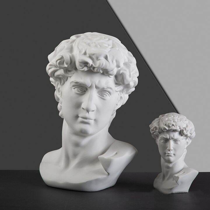 Resin Figure Sculpture David Venus Art Plaster Bust Ornament Human Head