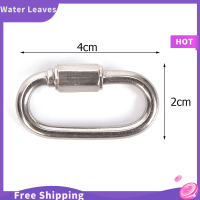 Water Leaves สแตนเลสสกรูล็อคปีนเกียร์ carabiner Quick Link SAFETY Snap Hook