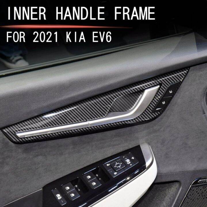 4pcs-carbon-fiber-interior-mouldings-inner-door-handle-bowl-panel-decoration-cover-trim-for-kia-ev6-2021-2022-lhd