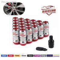 Volk Racing-Roues en acier Heptagon Formula dissimulées Verrouillage LDPKg Jante Acorn Extrémité fermée Bleu brûlant M12 x 125 M12 x 15 20 pièces/ensemble