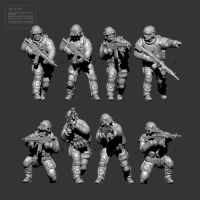 38MM 50MM Resin Soldier model kits figure colorless and self-assembled TD-4145