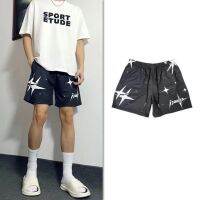 [6 Colors] Mens American Trend Printed Shorts Letter Printed White Black Pink Purple Hip Hop Street Short Pants