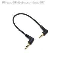 10cm 90 Degree Right Angle 3 pole 3.5mm Aux Audio Flat Cable Cord Male to Male for phone car aux Speaker