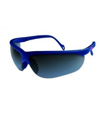 3M TH-303 แว่นนิรภัย (แว่นเซฟตี้) เลนส์ ดำ  กรอบแว่นสีฟ้า เคลือบสารป้องกันเกิดฝ้า Safety Eyewear