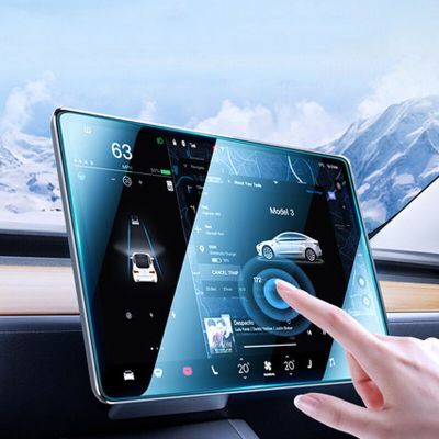 Tempered Glass Screen Protector Designed For Tesla Model 3/Y Dashboard Touchscreen Matte HD Anti Fingerprint Anti-Blue Light