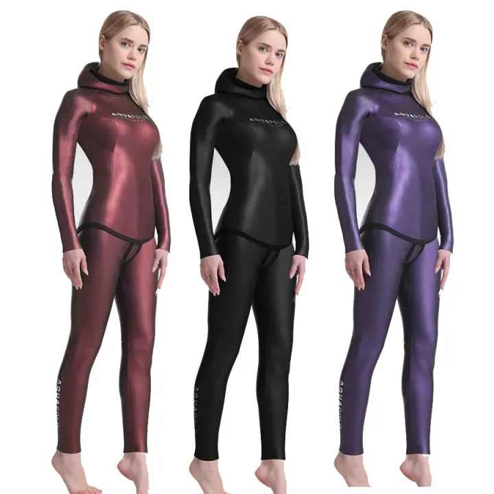 Triatlon Spearfishing Wetsuit Women Cr 3mm Neoprene Open Cell Wetsuit 