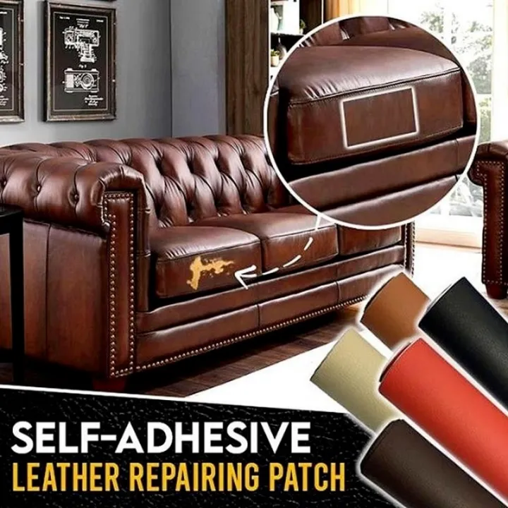 Leather Repair Patch Kit Self Adhesive, Fixing Leather Furniture Tears