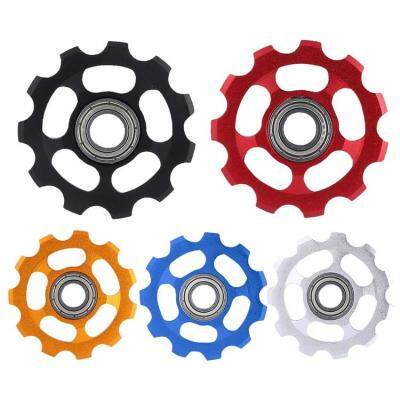 Rear Derailleur Pulley Wheels MTB Bike Aluminum Sealed Bearing Bicycle Guide Wheel Pulley Impact Resistant Rear Derailleur Roller for Road Mountain Bike Pulley Wheel accepted