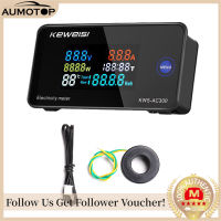 【MotorrTop】AC50-300V Digital Voltmeter Ammeter Power Current แรงดันไฟฟ้าอุณหภูมิความชื้นอุปกรณ์วัด10A/100A Close-CT Open-CT Optional