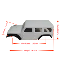 เล็กจิ๋ว Corpo Bijw Lexan PC Scala 1/24รถจี๊ปแกน SCX24 Wrangler 2019รถจี๊ป