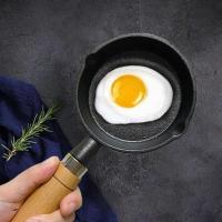 QianXing Shop Mini Nonstick Frying Pan Flat Bottom Omelette Pan With Handle Kitchen Utensil Pancake Kitchen Portable Small Cooking Eggs Tool