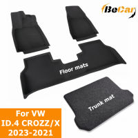 สำหรับ Volkswagen ID.4 2023-2021 XPE กันน้ำ3D Liner ชั้น Mats ชุดเท้าเหยียบ All-Weather Protection Cargo Trunk Mat