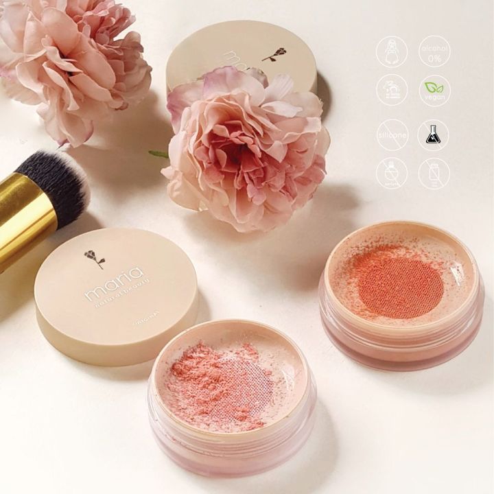 maria-มาเรีย-บลัชออนสีชมพู-ที่ปัดแก้มสีชมพู-บลัชออนกันฝ้า-กันแดด-mineral-blush-valentines-color-4-5g