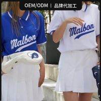 ฤดูร้อนสไตล์ใหม่ [เกาหลี] MALBON กอล์ฟแขนสั้นเสื้อยืดโปโลง่ายกีฬาผู้ชายผู้หญิงเดียวกันเกาหลีคู่เสื้อด้านบน sleeve#880523#