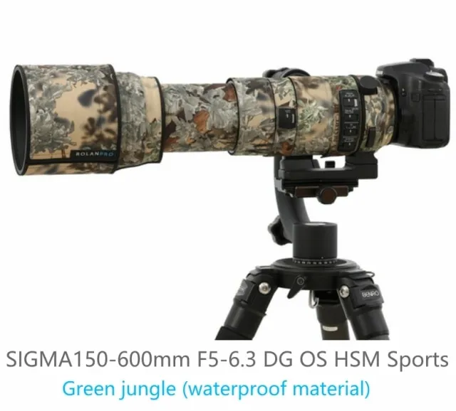 ROLANPRO XS Size Rain Cover For Canon RF 100-500mm F/4.5-7.1 L Is USM, For Sigma 150-600mm F5-6.3 DG OS HSM Contemporary, For Sony FE 100-400mm F4.5-5.6 GM Etc.-#Army Green Waterproof