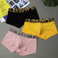 Autumn And Winter New Mens Underwear Combed Cotton Breathable Comfortable Boxers Mid-Waist Elastic Sports Boxer Men