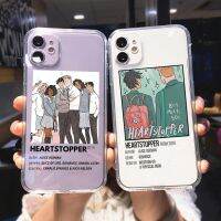 【Ink and green】ใหม่ภาพยนตร์ Heartstopper กรณีโทรศัพท์โปร่งใสสำหรับ iPhone 11 12 13 Pro XS MAX มินิ XR X 7 8 6บวก SE ปกโทรศัพท์มือถือนุ่ม