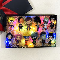 12 Pcs Naruto Figurine Anime Figure Toys Sasuke Kakashi Sakura Gaara Pvc Action Figure Model Collection Doll Gift BOX