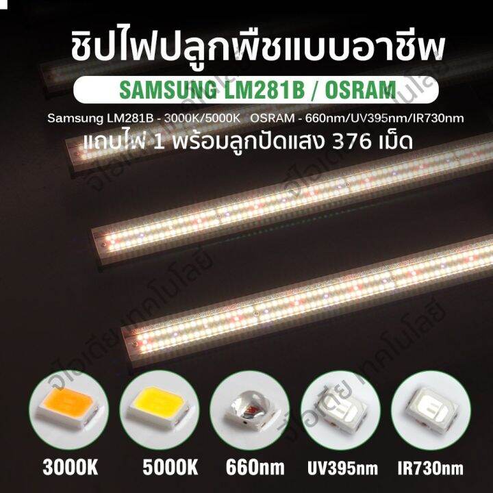 ready-stock-samsung-lm281b-osram-ไฟปลุกต้นไม้-หรี่แสงได้-3-ช่อง-เต็มสเปกตรัม-led-สำหรับผัก-ผลไม้-และต้นไม้-กำลังไฟสูงมีบริการเก็บเงินปลายทาง