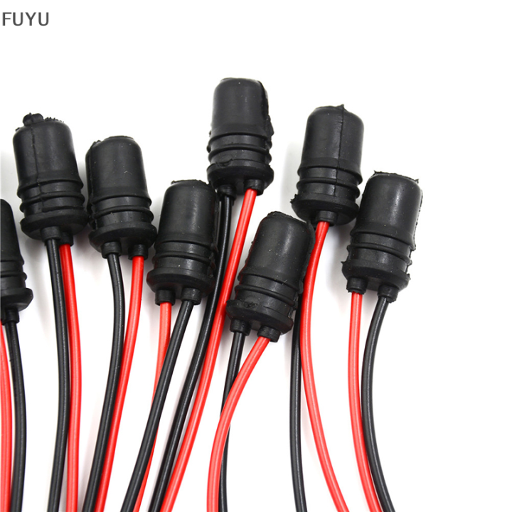 fuyu-10pcs-t10-light-bulb-extension-socket-holder-soft-rubber-push-in-wedge-base