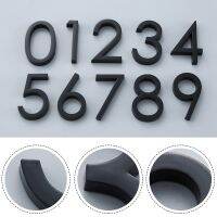 Numeros Casa ภายนอกกาว ABS Glossy 3D House Number ประตูป้ายกลางแจ้งโรงแรมห้องหมายเลขกล่องจดหมายสีดำป้ายห้องน้ำ-lihaiyan4