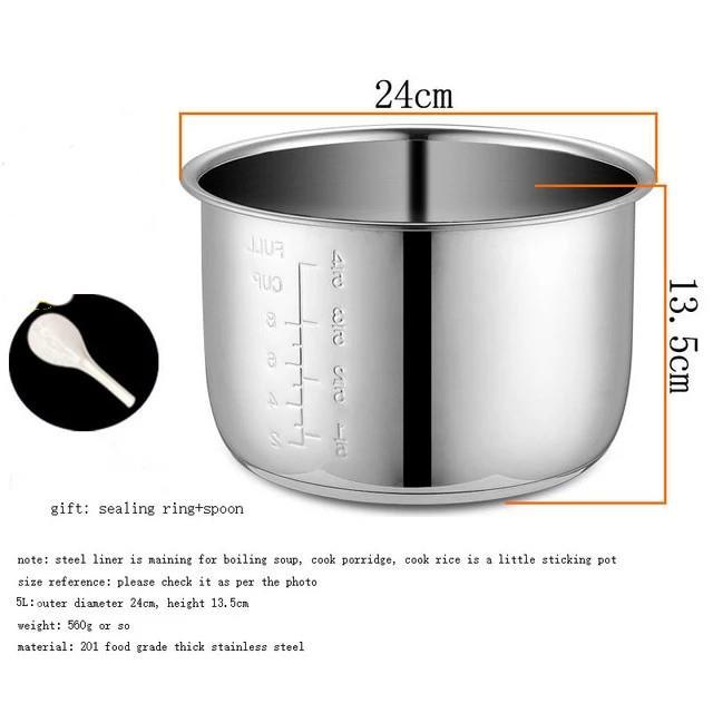 5l-electric-pressure-cooker-liner-inner-bowls-multicooker-bowl-stainless-steel-tank-for-cooking-soup-porridge