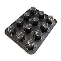 【CW】 Carbon Steel 12 Cavity Non Stick Cannele Bordelais Fluted Mould Pudding Mold Cupcake Muffin Baking Pan Kitchen Baking Tools